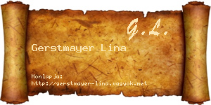 Gerstmayer Lina névjegykártya